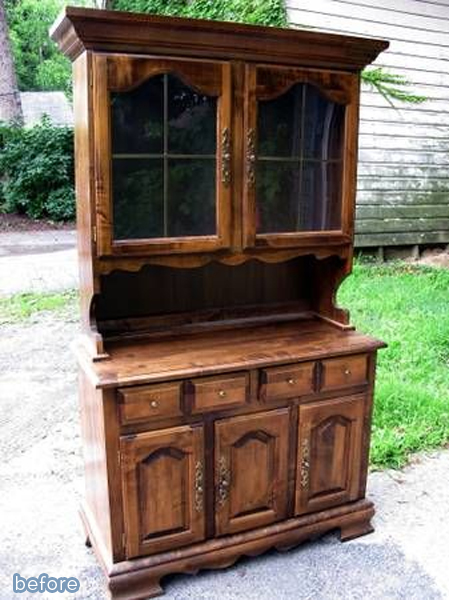 Fabulous china hutch makeover! betterafter.net Fabulous china hutch makeover! betterafter.net
