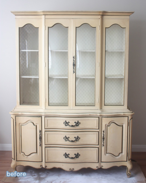 Fabulous china hutch makeover! betterafter.net Fabulous china hutch makeover! betterafter.net