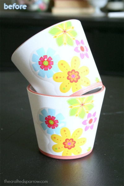 clay pot makeover before