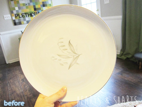 diy plate art before