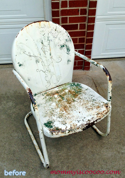 Bright red chair makeovers at betterafter.net