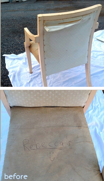 antique - scalloped - chair before