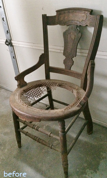 cane chair before