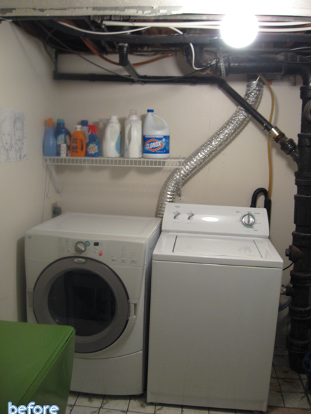 white - laundry room - before
