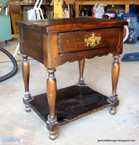 brown wood before side table