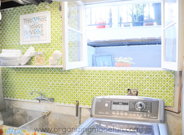 pegboard laundry room makeover after