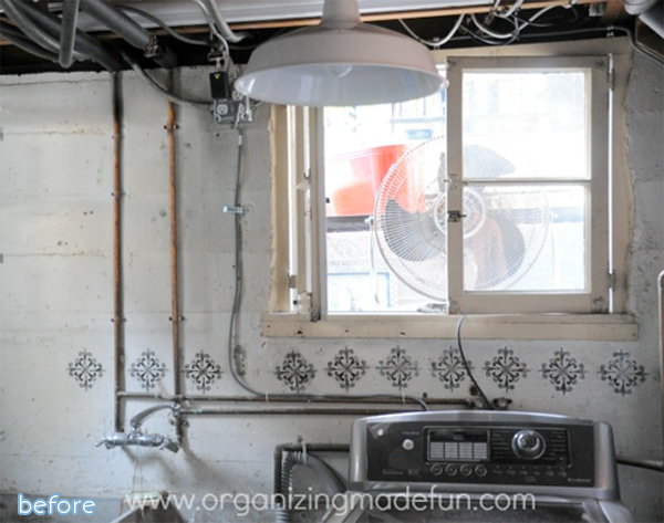 pegboard makeover before