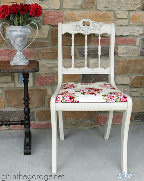 white - floral fabric chair superpost | betterafter.net