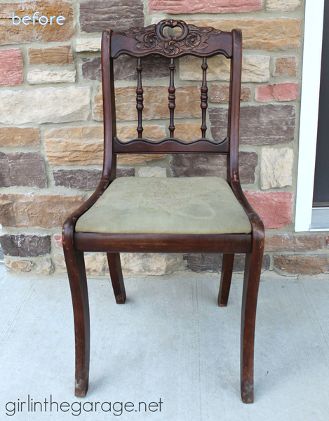 brown chair before