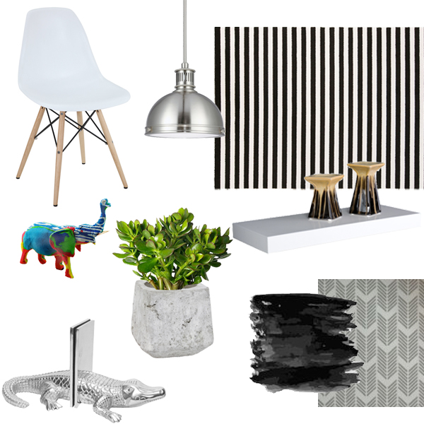 computer nook mood board