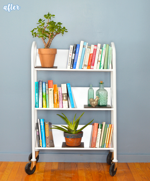 White Library Cart