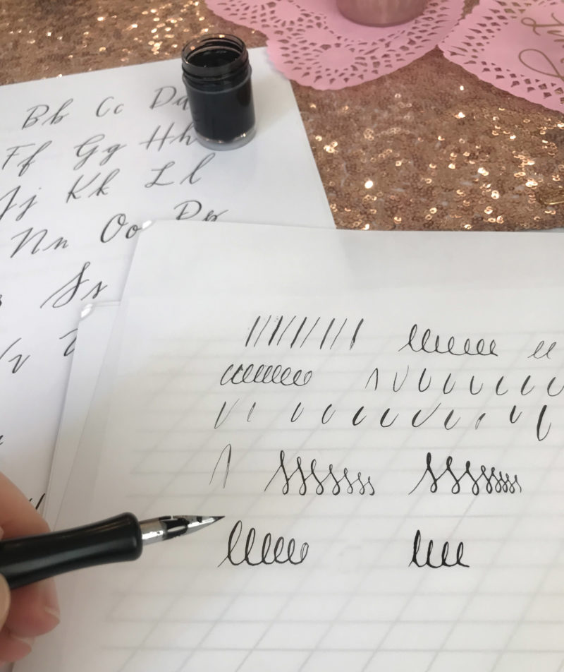practice sheet to learn calligraphy