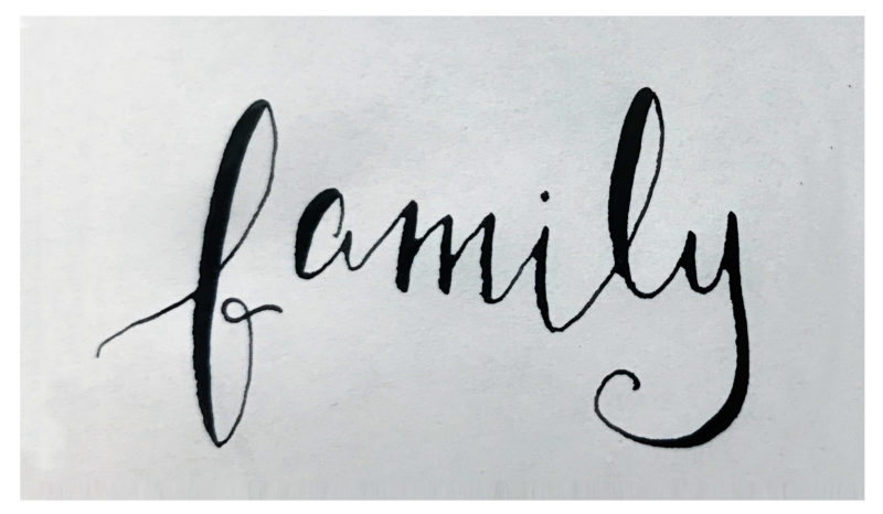 family calligraphy