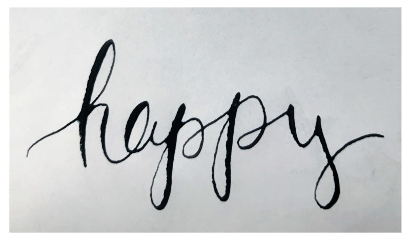 happy calligraphy