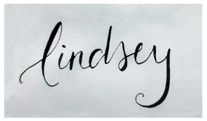 lindsey calligraphy