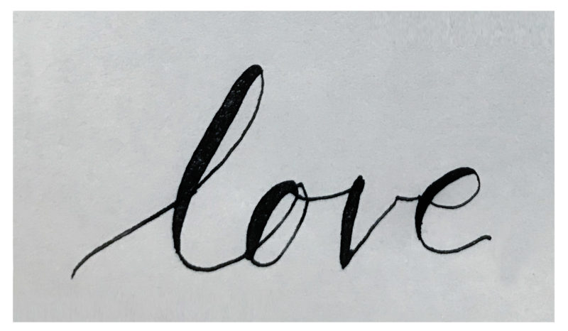 love calligraphy