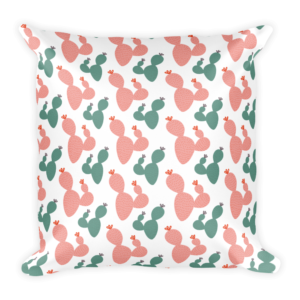Abstract Cactus Print Pillow