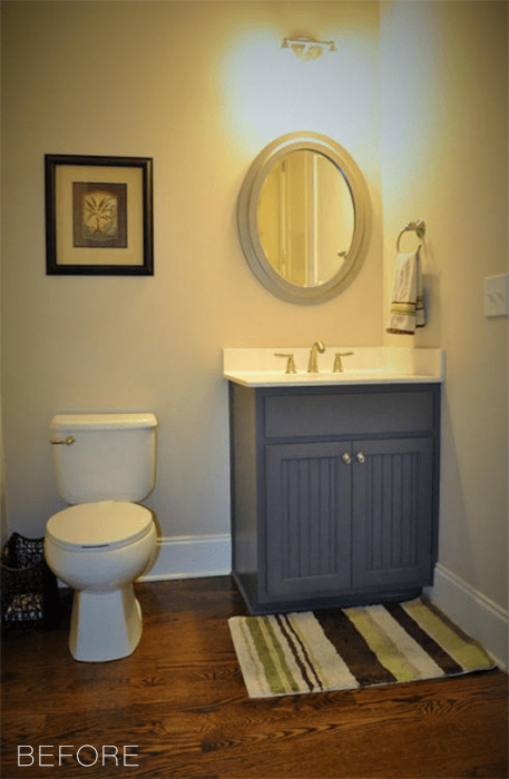 bathroom vanity before makeover 