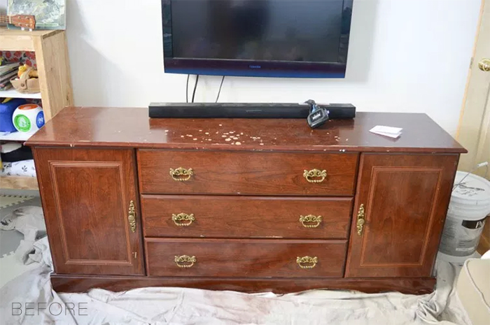 Pink Credenza Makeover | betterafter.net
